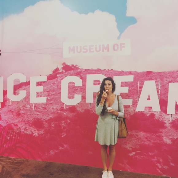 Grey mini dress with wrap/bow tie - Picture 7 of 7